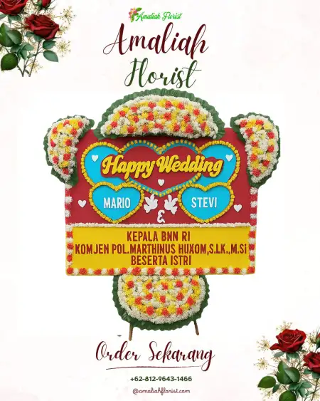Papan Bunga Pernikahan Patik